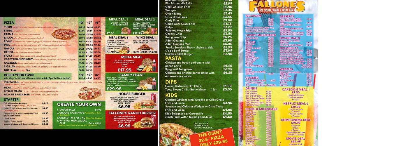 Fallone's Pizzeria Menu