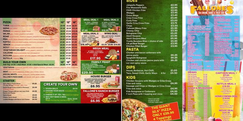 Fallone's Pizzeria Menu