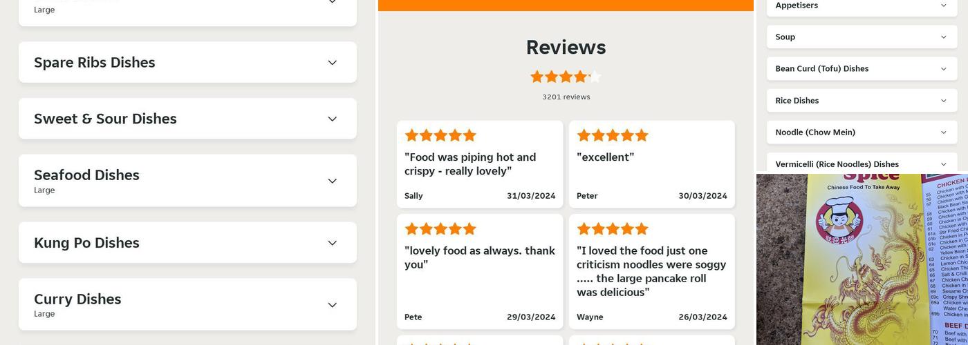 China Spice Menu