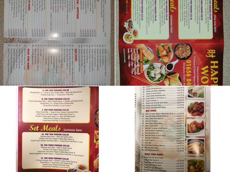 Happy Wok Menu