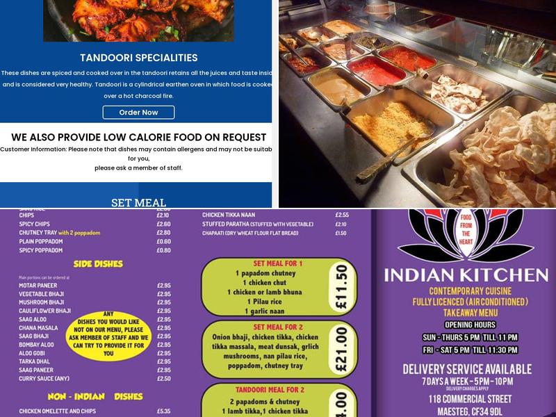 Maesteg Indian Kitchen Menu