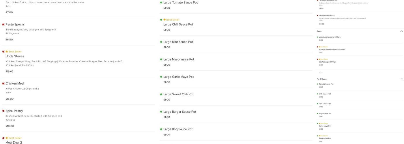 Chickoland Treorchy Takeaway Wales Menu