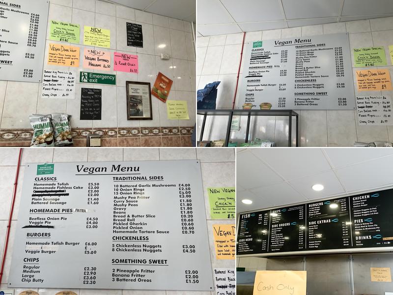 Shakey Shakey Fish Bar Menu