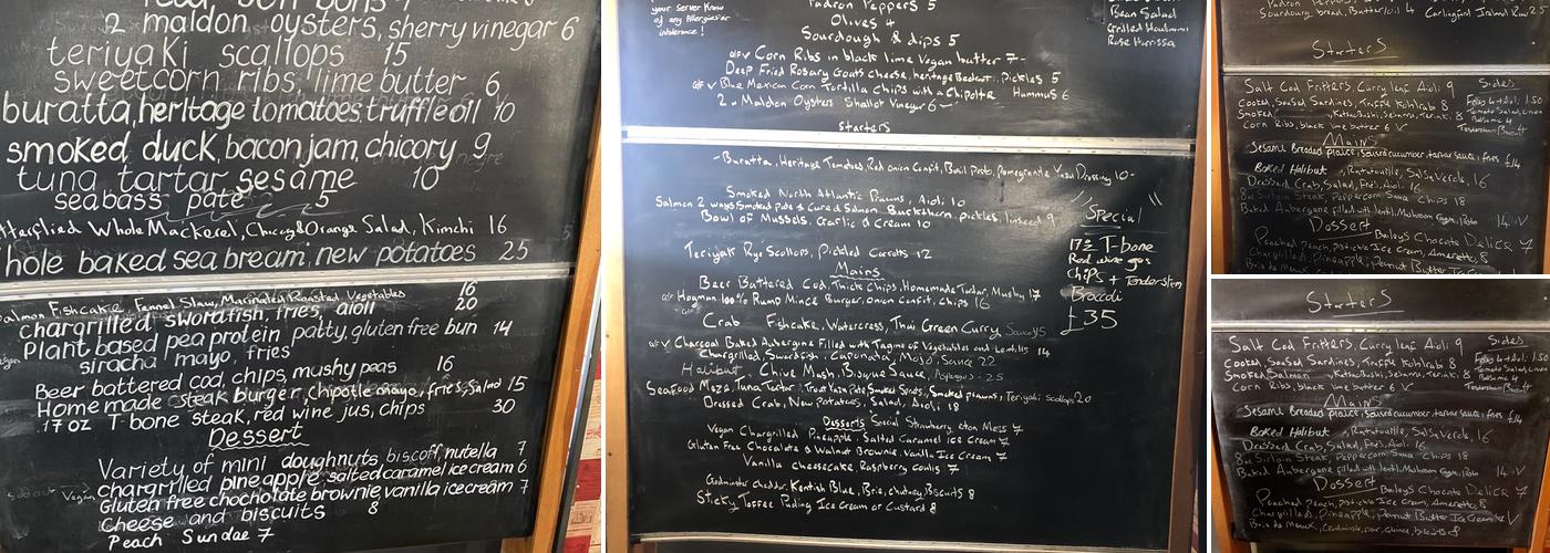 Royal Harbour Brasserie Menu