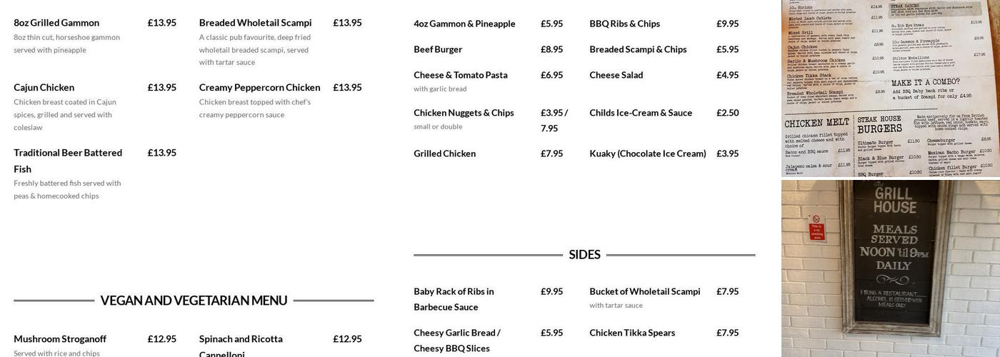 Grill House Menu