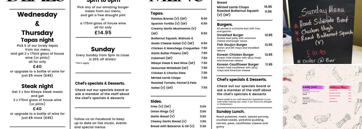 The Bistro Menu