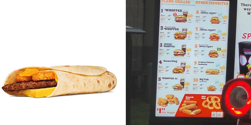 Burger King Menu
