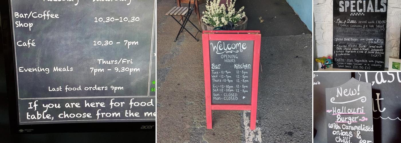 Cafe Chameleon @ The Gough Arms Menu