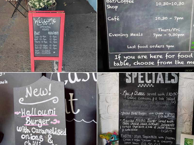 Cafe Chameleon @ The Gough Arms Menu