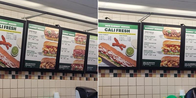 Subway Menu