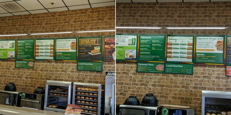 Subway Menu