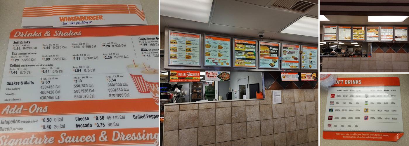 Whataburger Menu