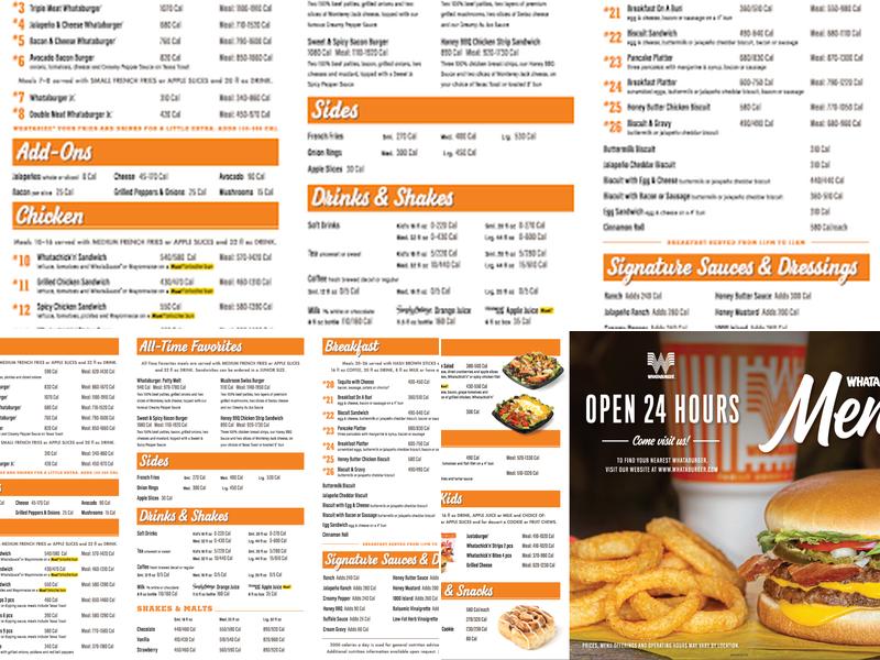 Whataburger Menu