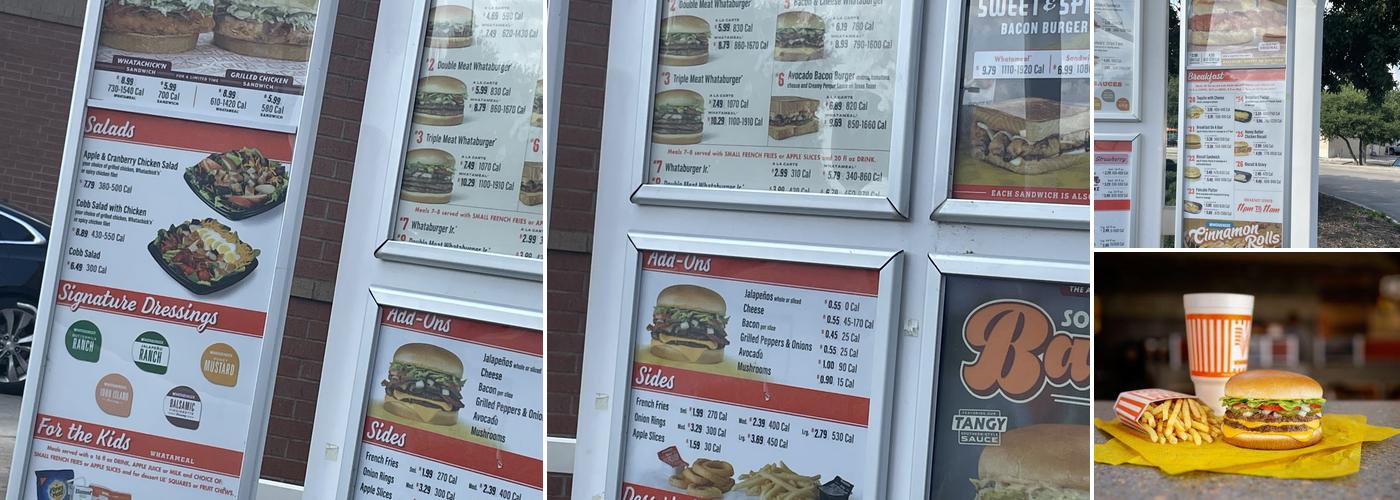 Whataburger Menu