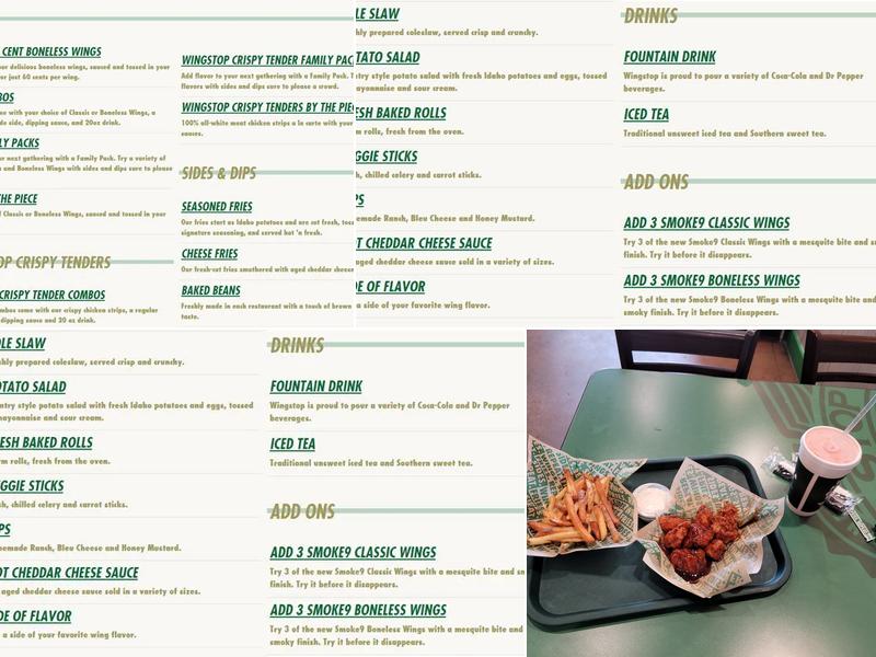 Wingstop Menu