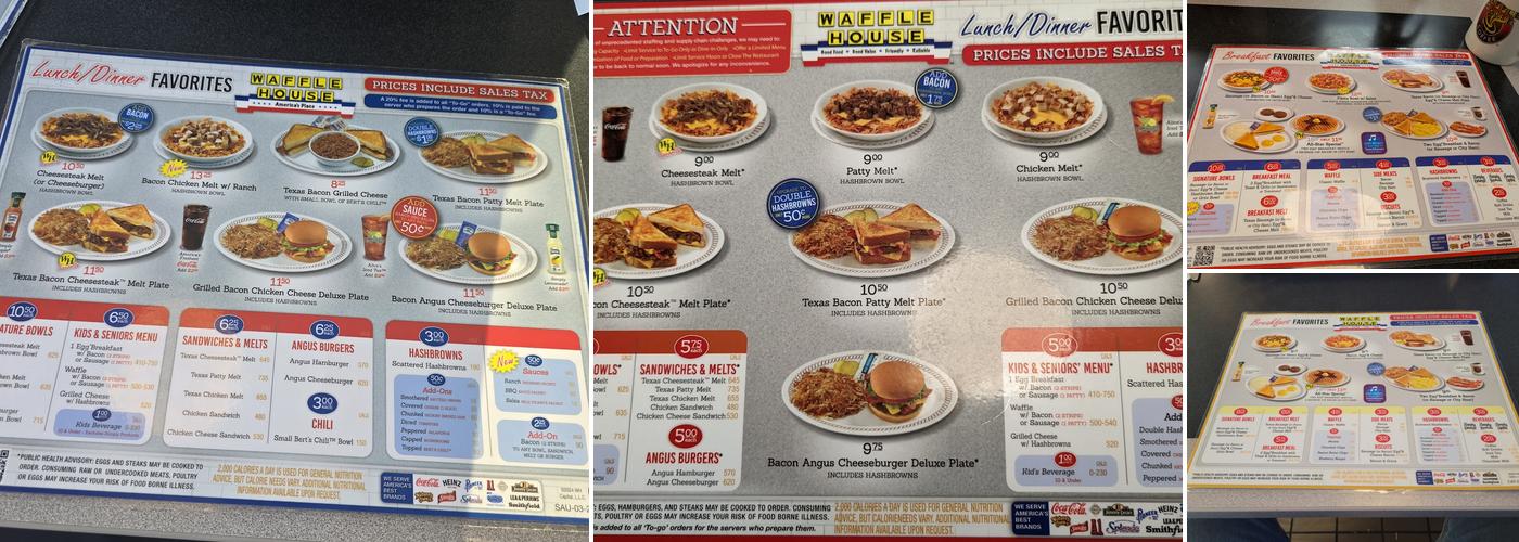 Waffle House Menu