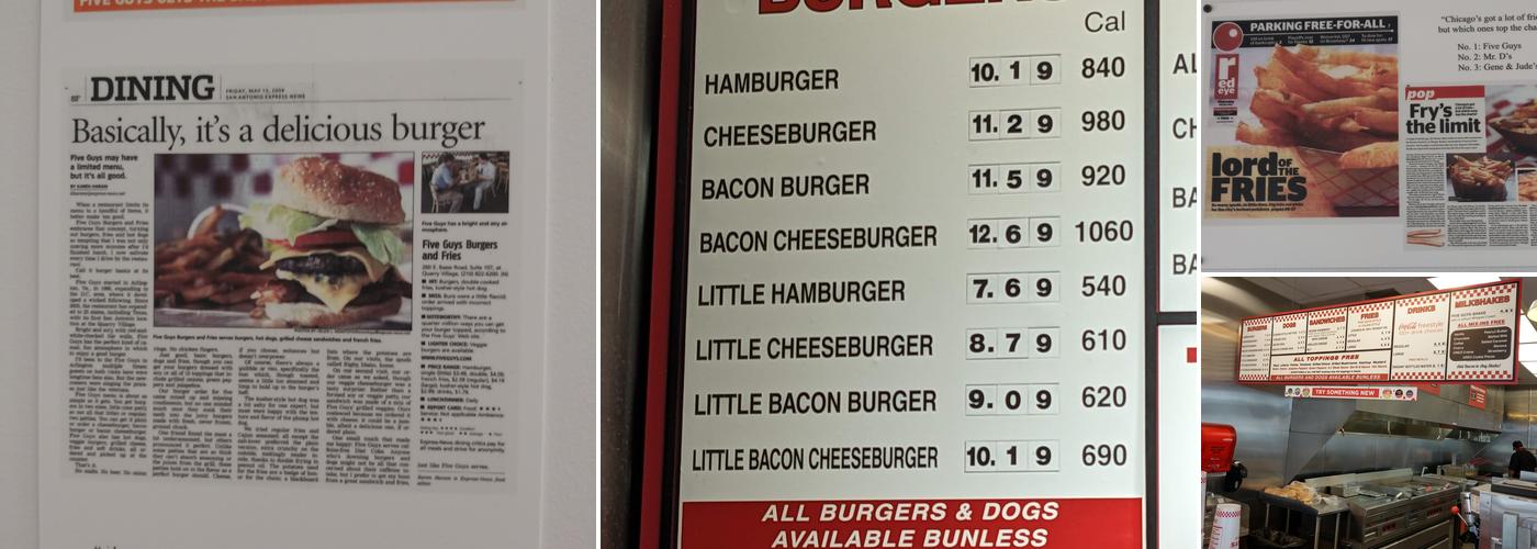 Five Guys Menu