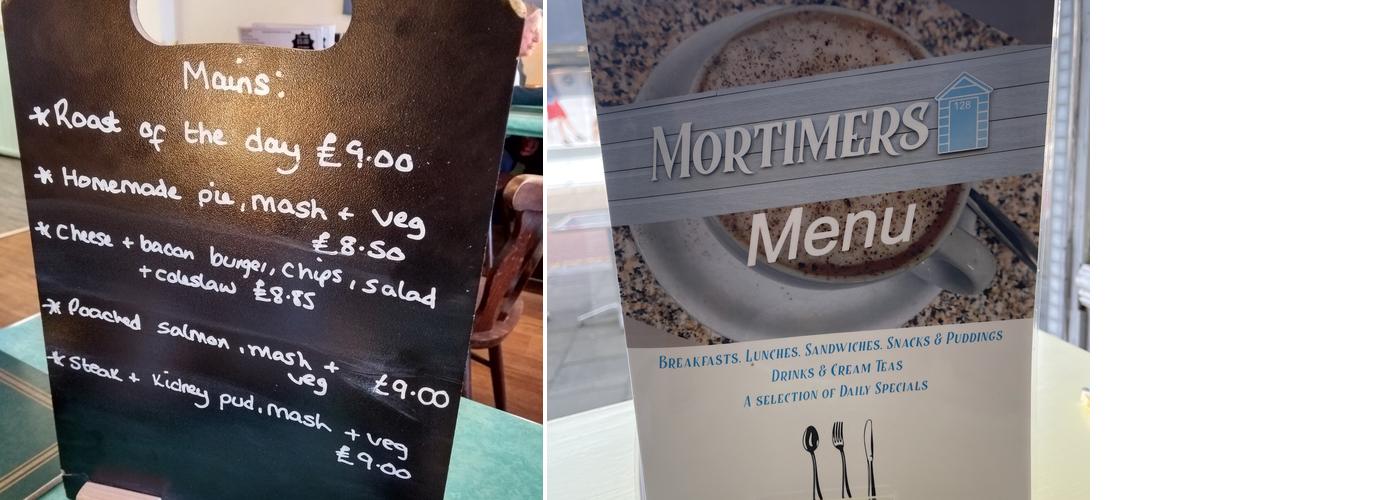 Mortimers Menu
