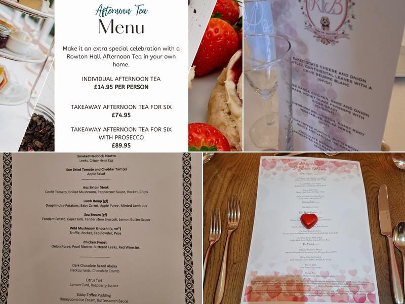 Rowton Hall Hotel and Spa Menu
