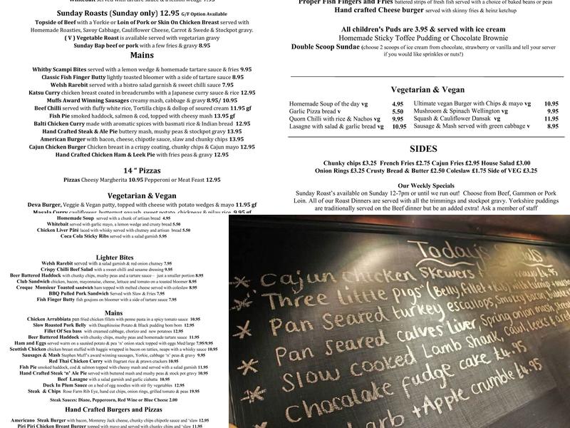 The Plough Inn Menu