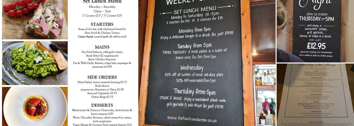 The Faulkner Pub, Bar & Restaurant Menu