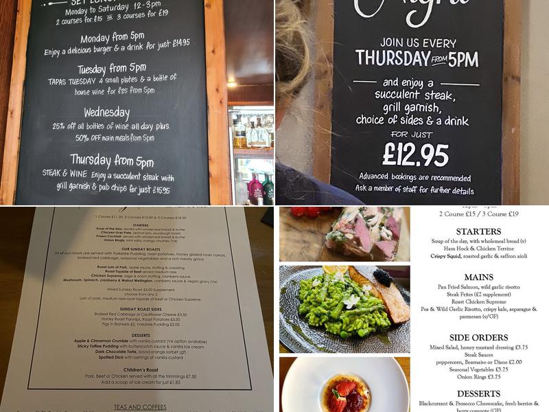 The Faulkner Pub, Bar & Restaurant Menu