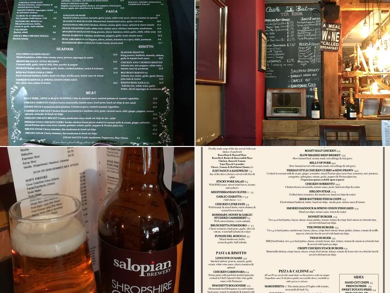 Castle Bistro, Tearoom & Wine Bar Menu