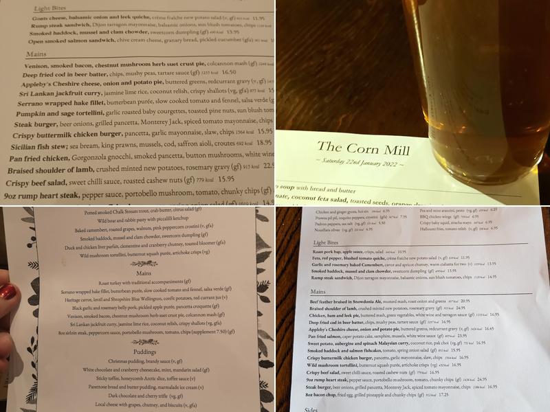 The Corn Mill Menu