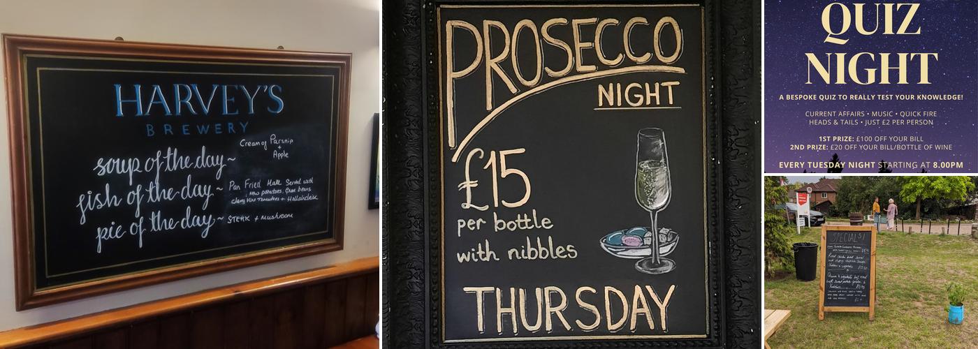 The Bricklayers Arms Menu