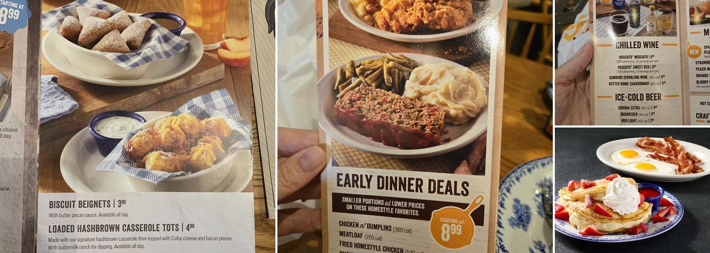 Cracker Barrel Old Country Store Menu