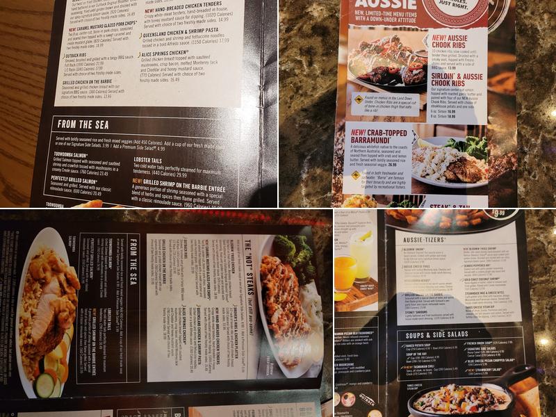 Outback Steakhouse Menu