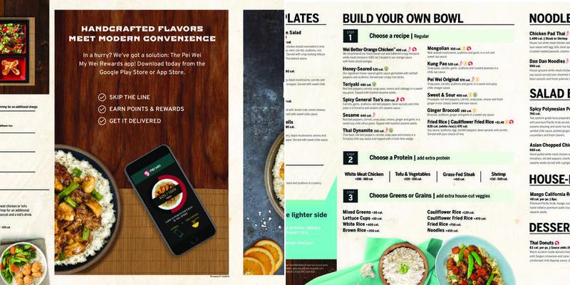 Pei Wei Menu