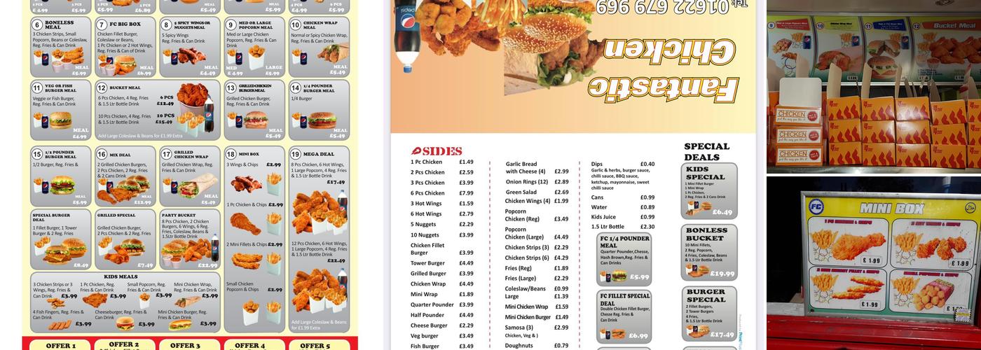 Fantastic Chicken Menu