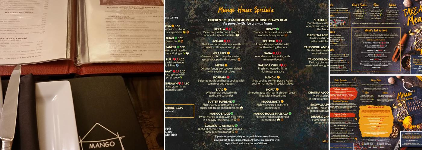 Mango House Menu