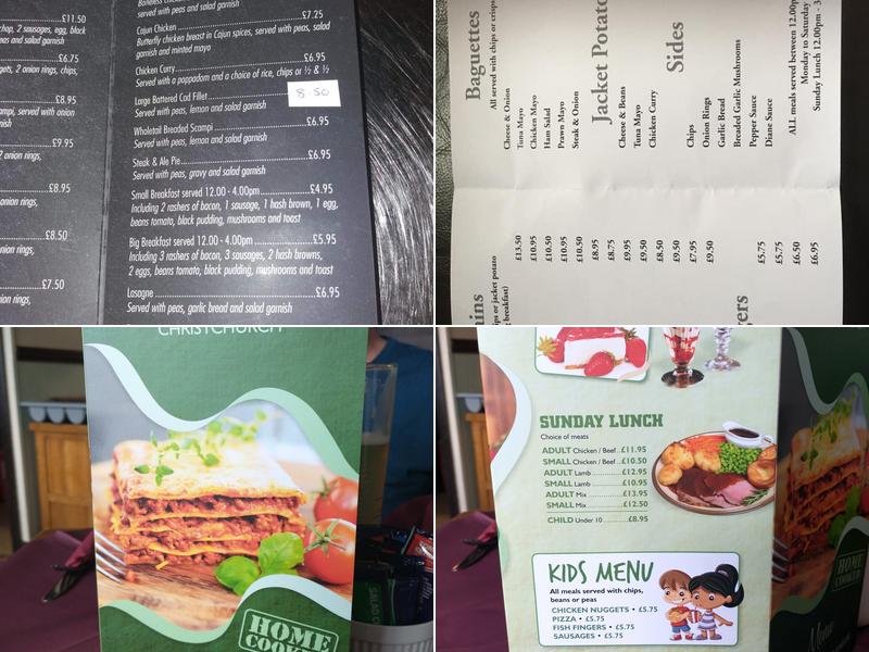 The Greyhound Inn Menu