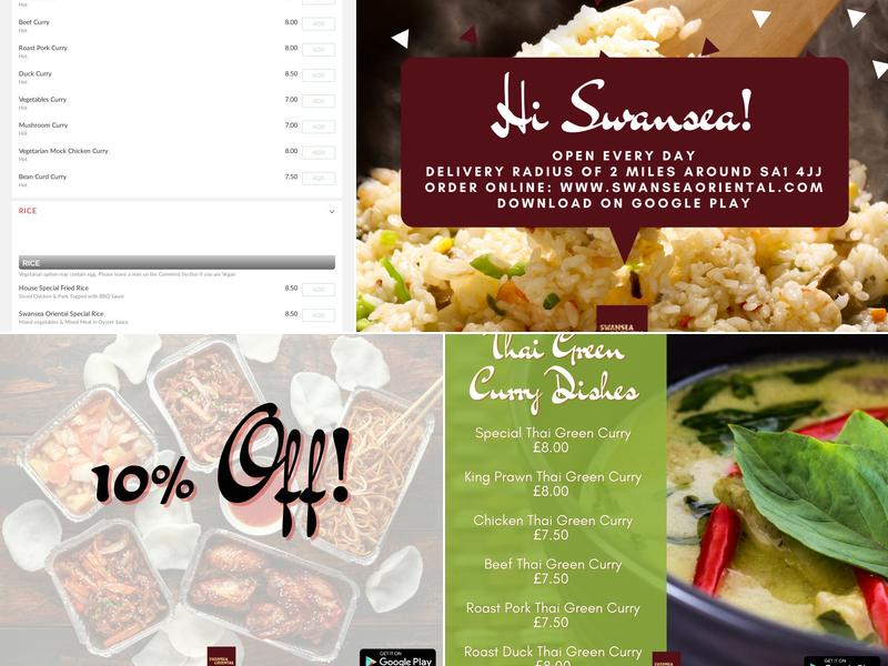 Swansea Oriental Menu