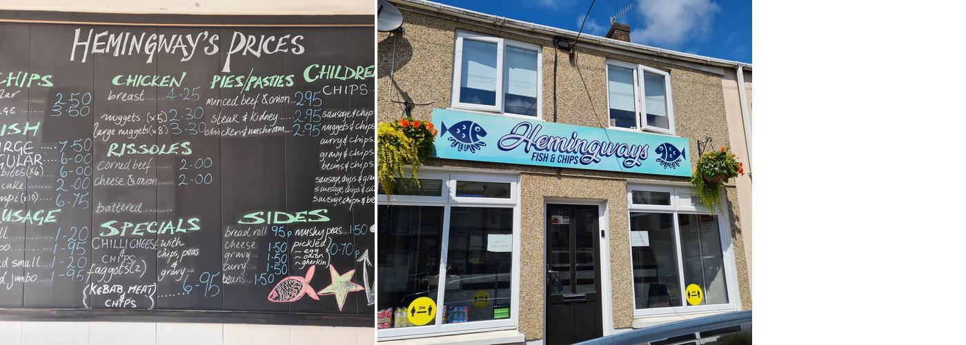 Hemingway’s Fish Bar Menu