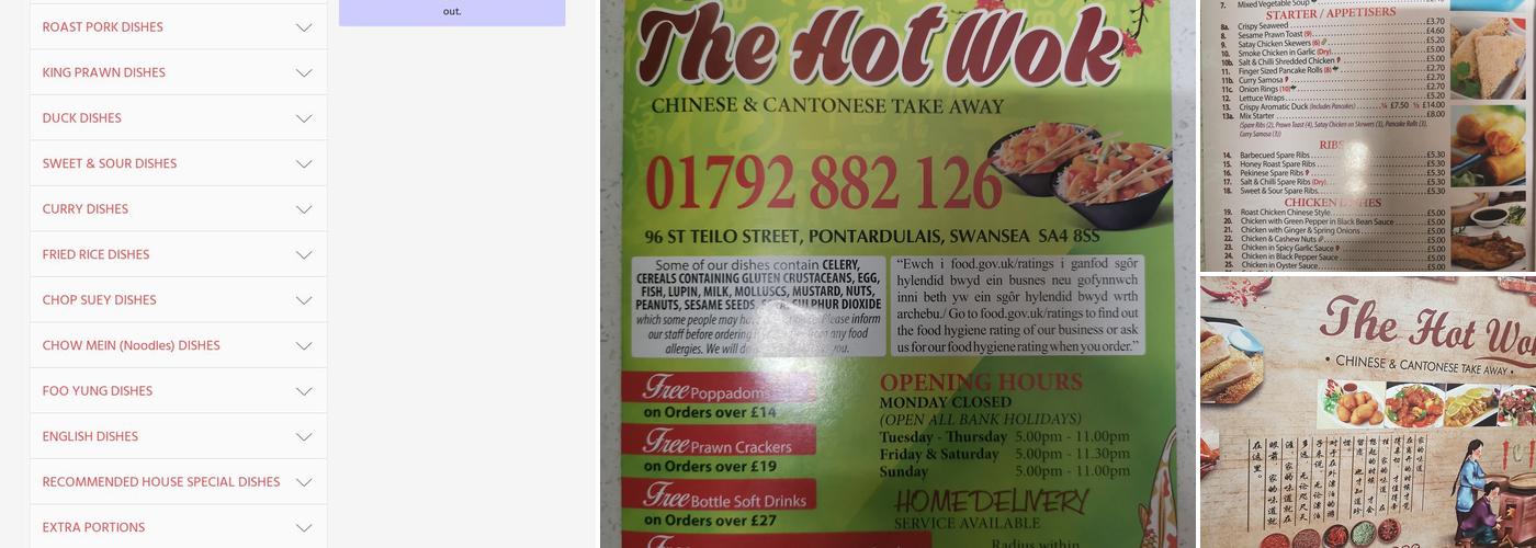 The Hot Wok Menu