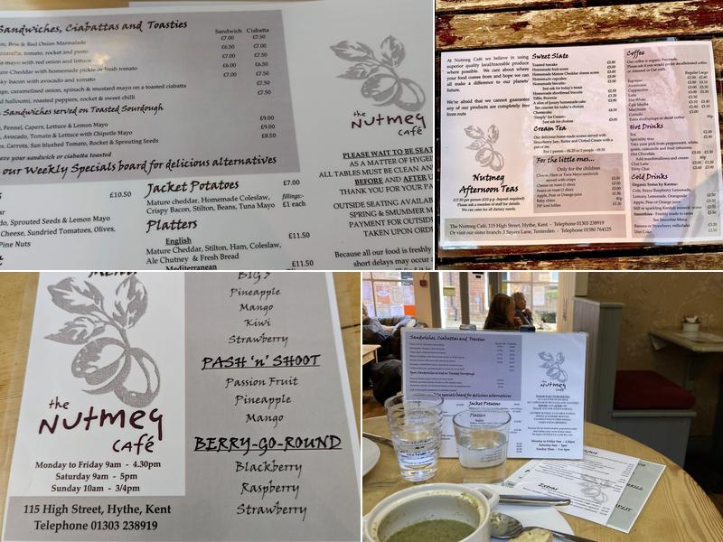 The Nutmeg Cafe Menu