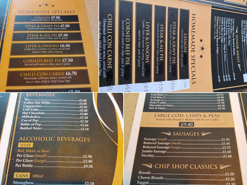 Rossi's Original Menu