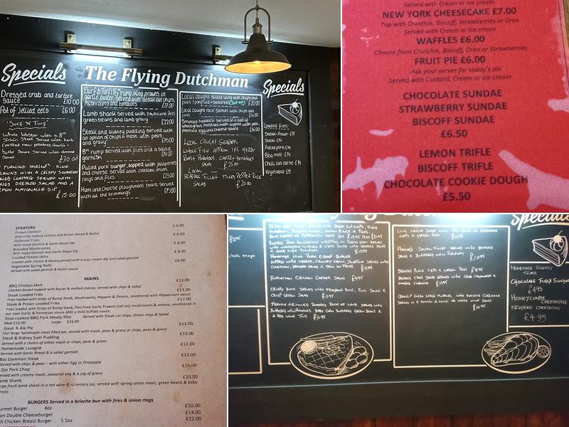 The Flying Dutchman Menu