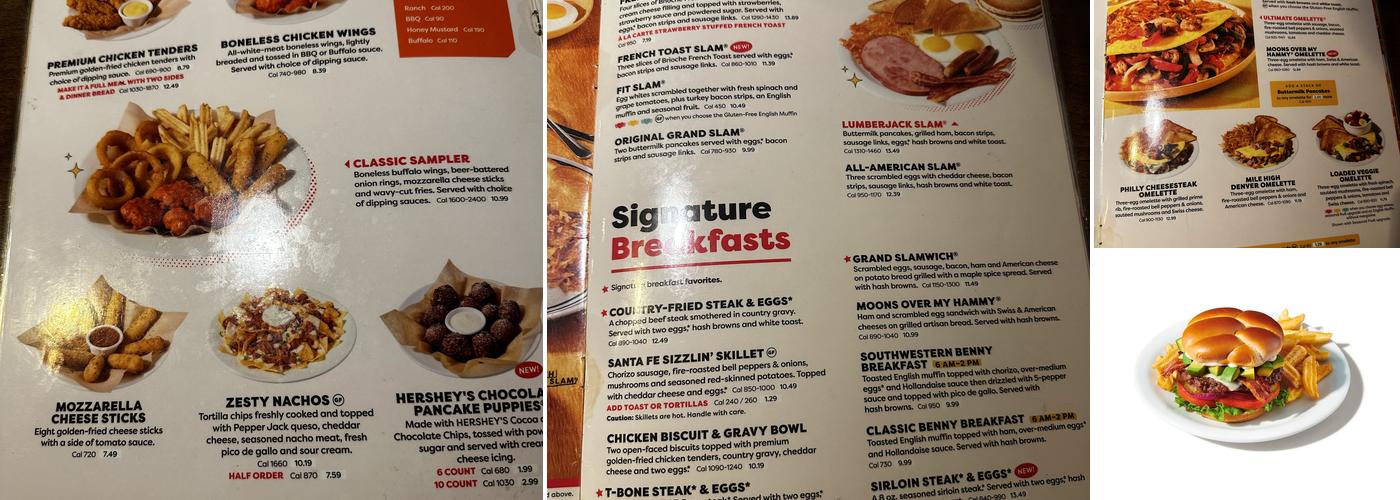 Denny's Restaurant Menu