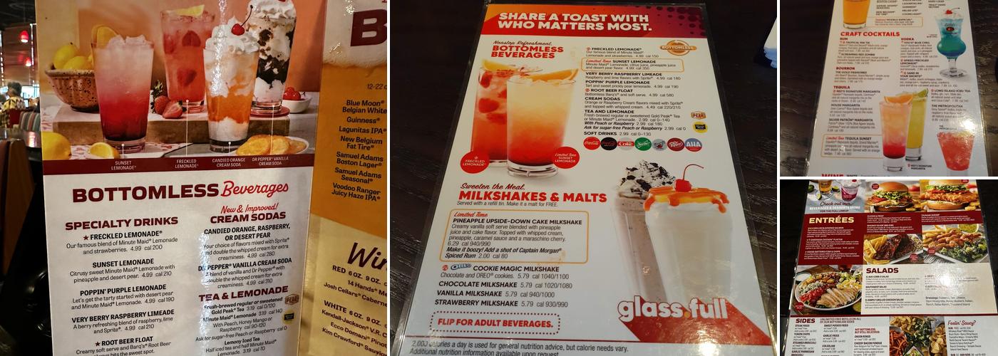 Red Robin Gourmet Burgers and Brews Menu