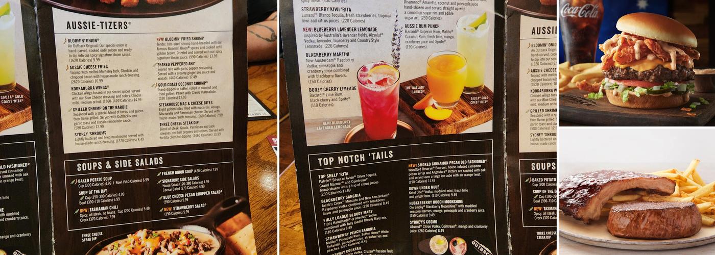 Outback Steakhouse Menu