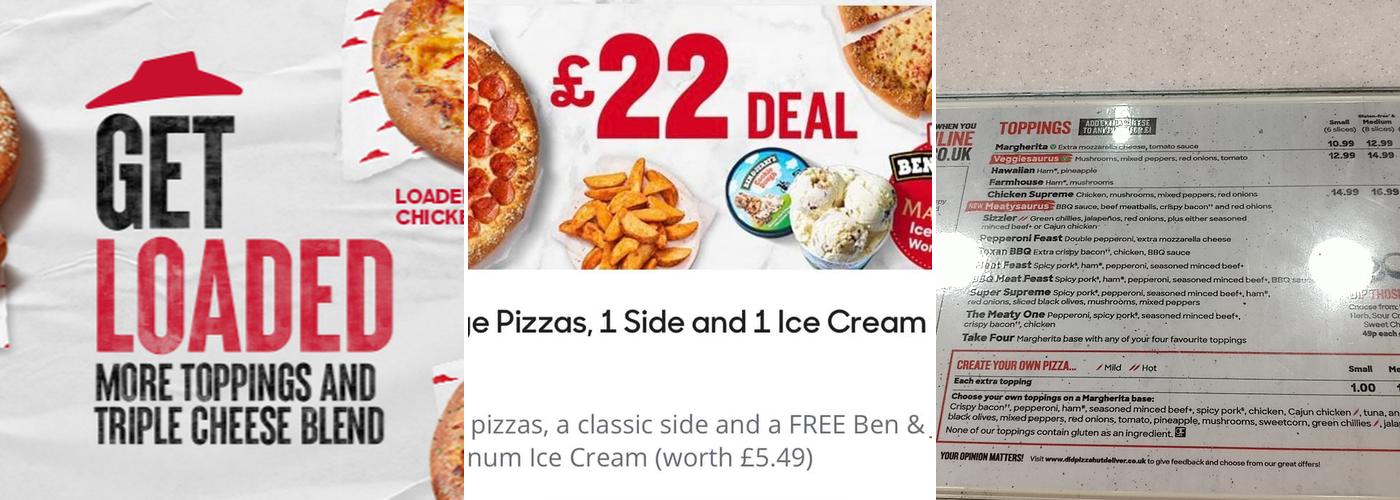 Pizza Hut Delivery Menu