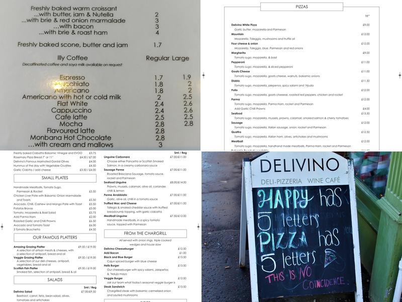 Delivino Menu