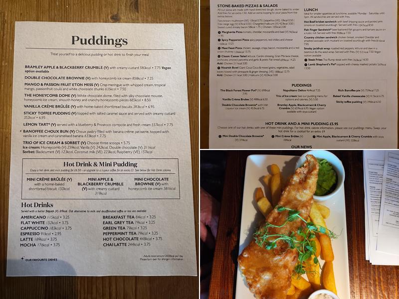 The Glover Arms Menu