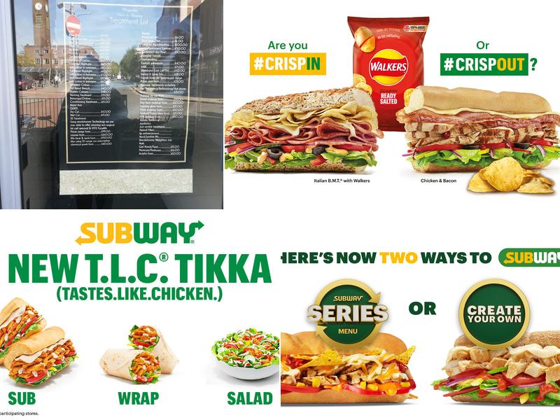 Subway Menu