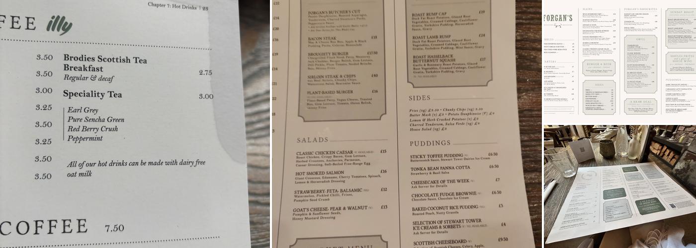Forgan's Broughty Ferry Menu