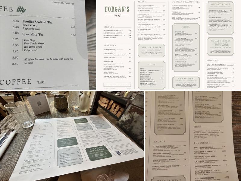 Forgan's Broughty Ferry Menu